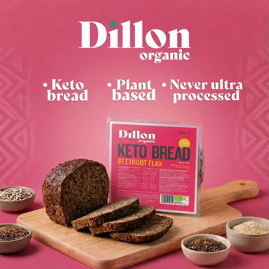 Organic Keto Bread | Gluten Free Low Carb Beetroot & Flax Bread | 250g | Dillon Organic