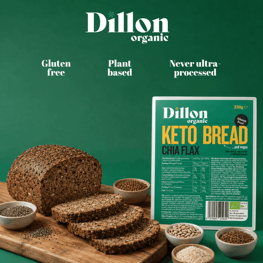 Organic Keto Bread | Gluten Free Low Carb Chia & Flax Bread | Dillon Organic