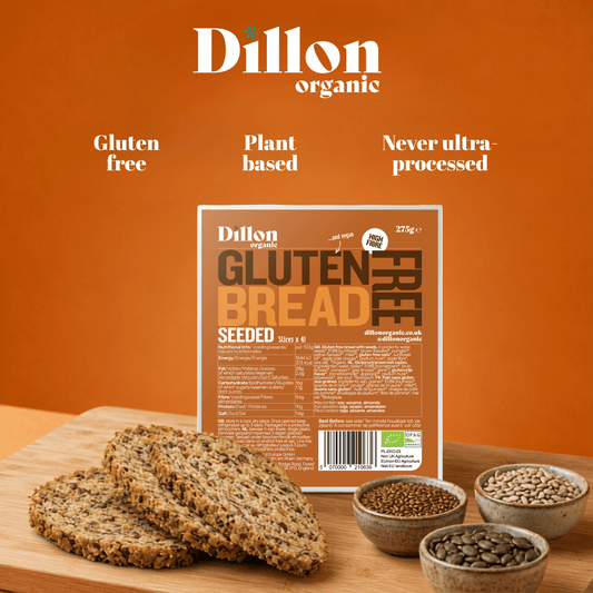 Gluten Free Seeded Bread | Low Carb High Fibre Bread | 275g | Dillon Organic