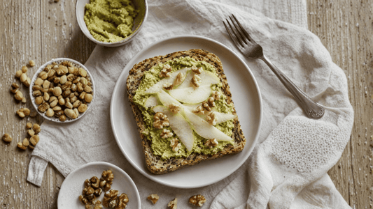 Gluten-Free Pear & Walnut Avocado Toast Recipe