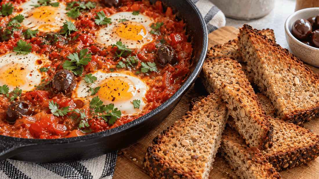 Olive Bread Shakshuka Dippers