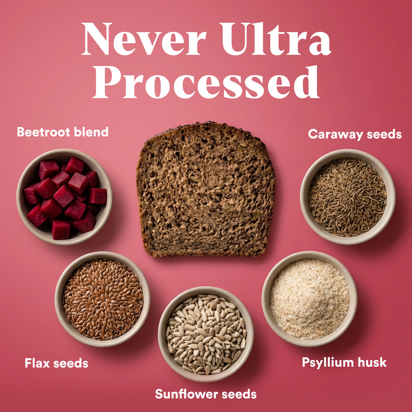 Beetroot Flax Keto Bread 250g