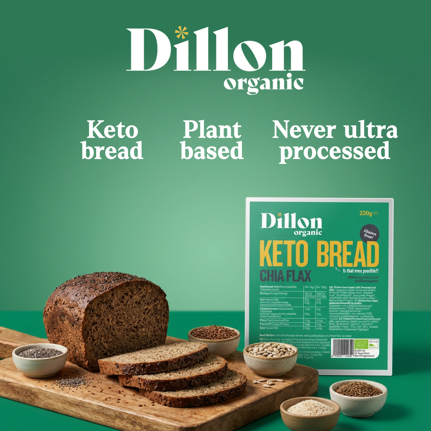 Chia Flax Keto Bread 250g