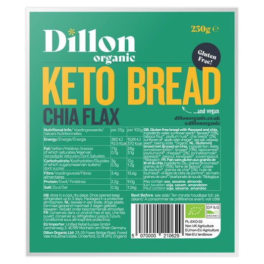 Chia Flax Keto Bread 250g