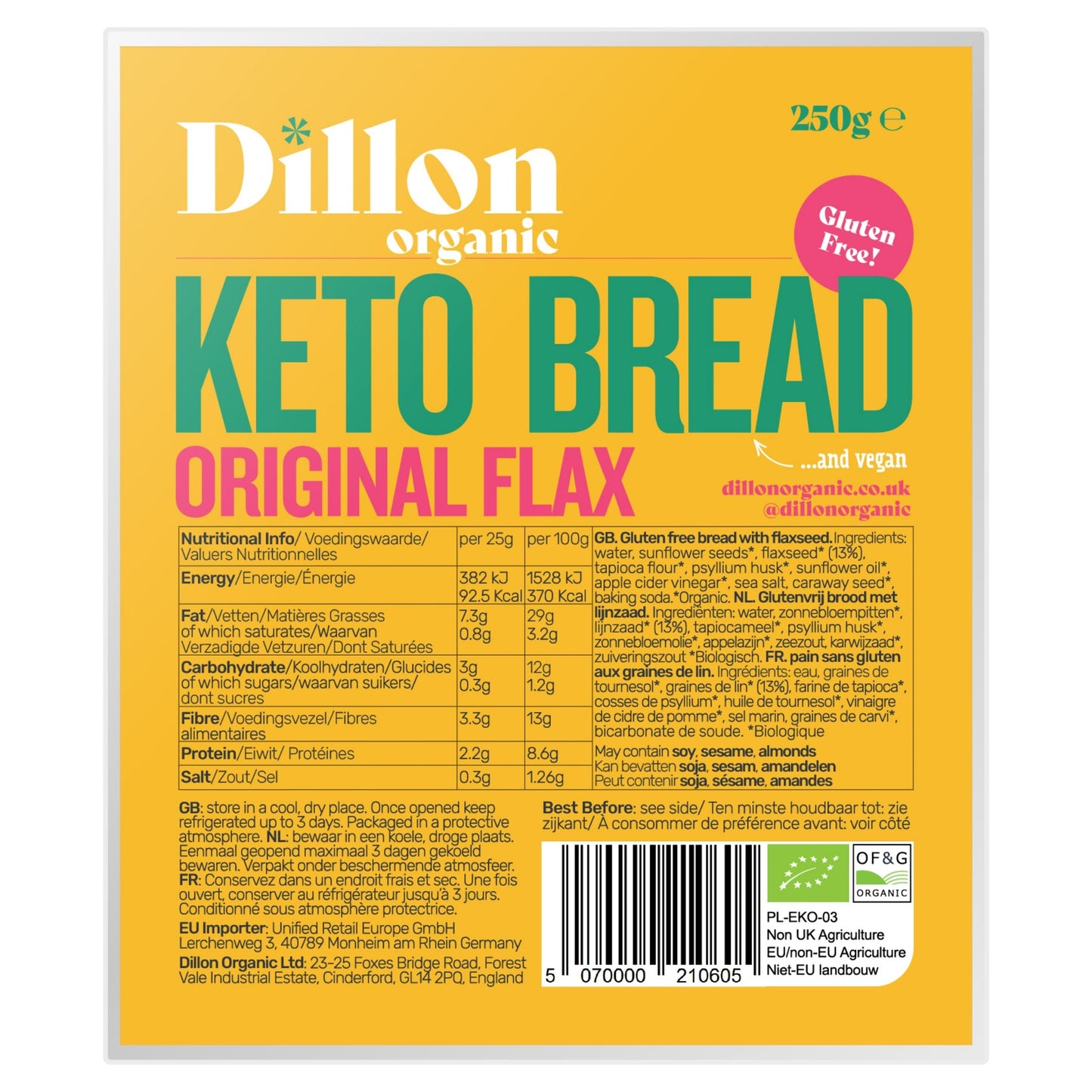 Original Flax Keto Bread 250g